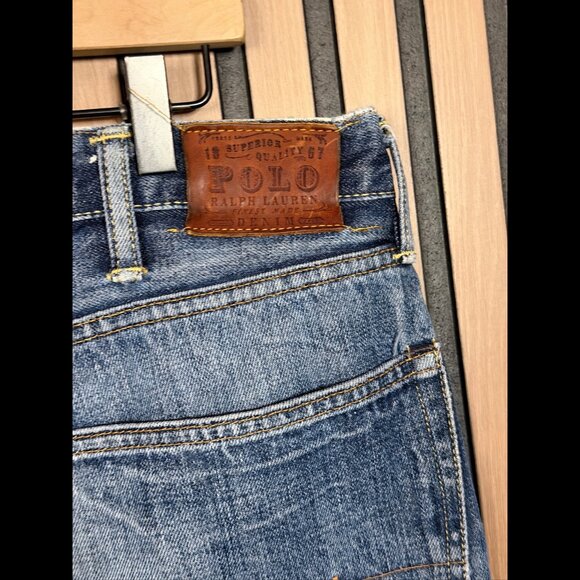 Polo Ralph Lauren Jeans 38 x 36 Mens Blue Classic Fit Acid Denim - Picture 7 of 13